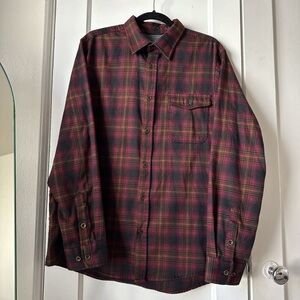 George Men's Dark Plaid Button Down Shirt